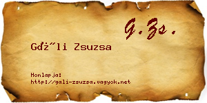 Gáli Zsuzsa névjegykártya